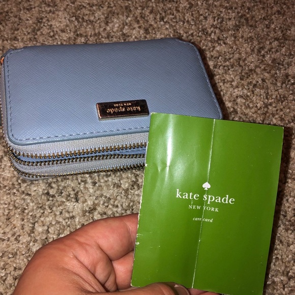 Kate Spade Light Blue Card Wallet - Picture 5 of 6